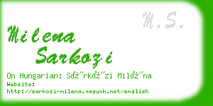 milena sarkozi business card